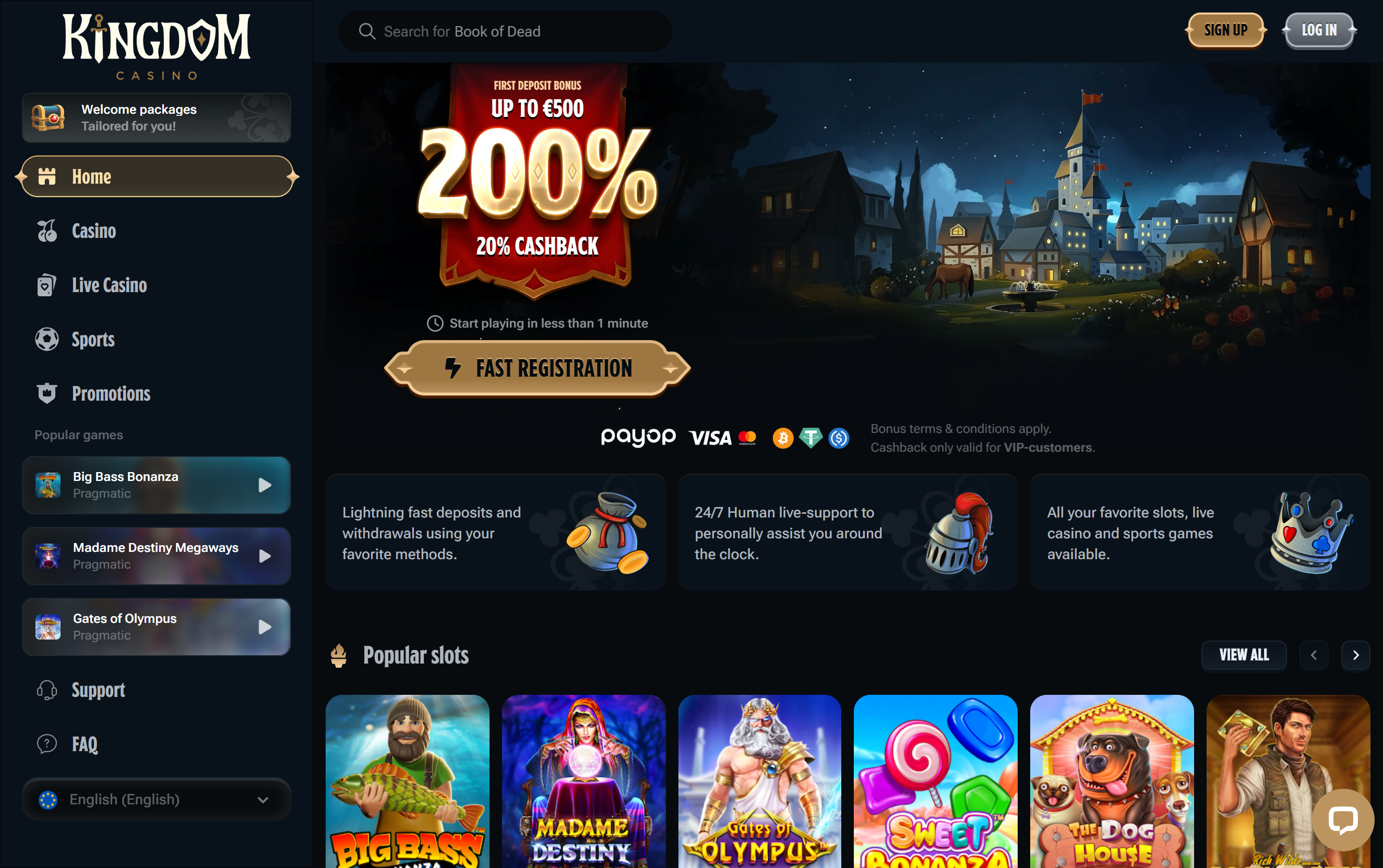 Kingdom Casino Skärmdump för dator